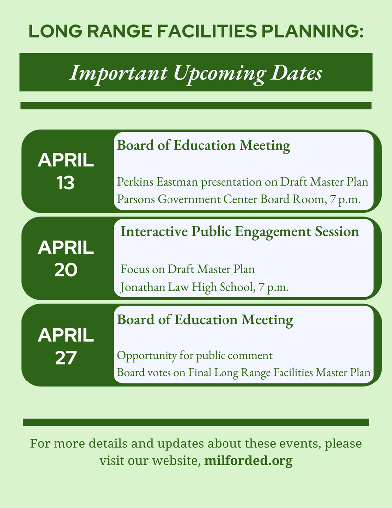 Long Range Facilities Planning: Update & Upcoming Engagement Opportunities