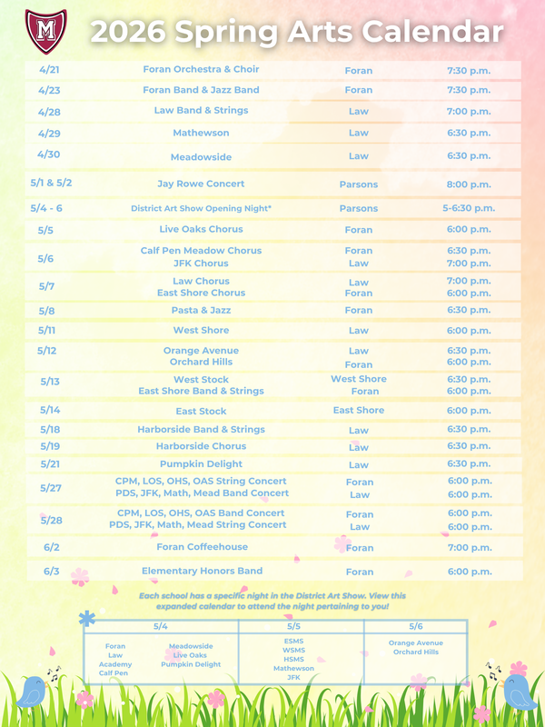 spring concert schedule