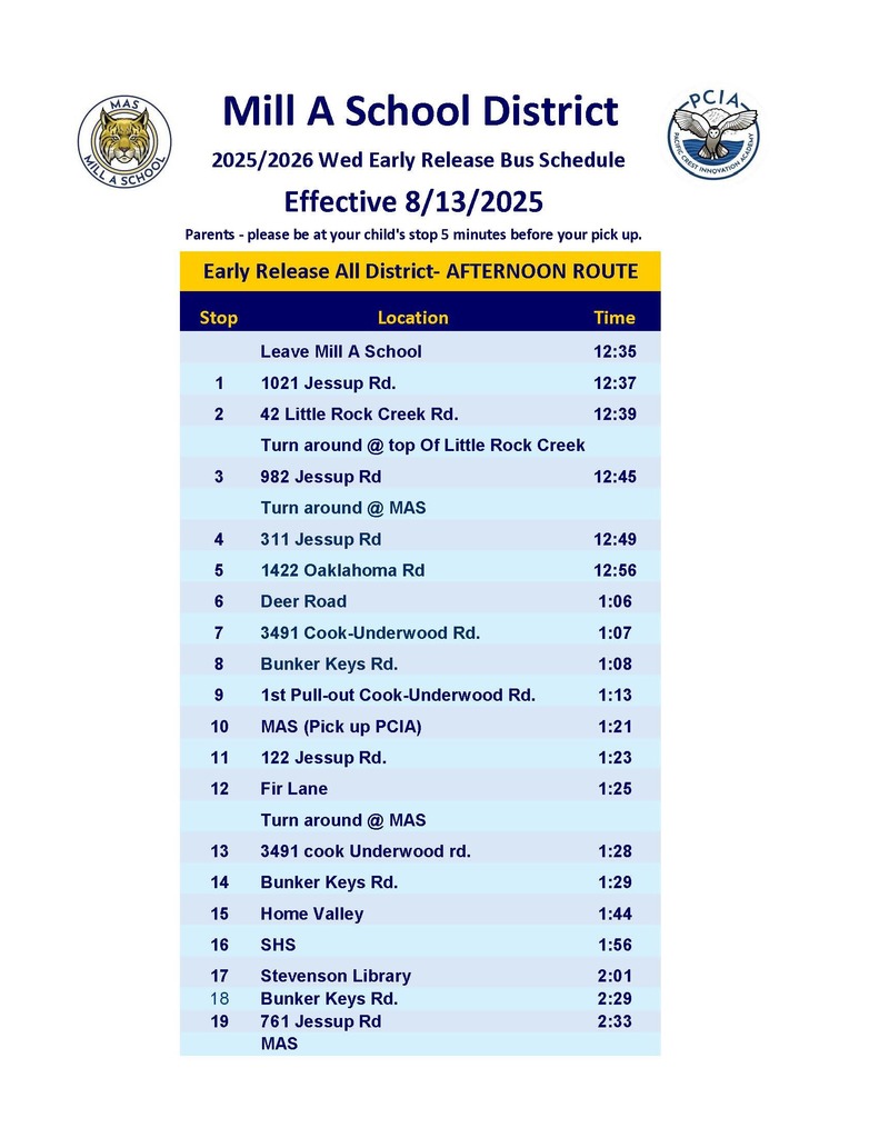 Bus Schedule