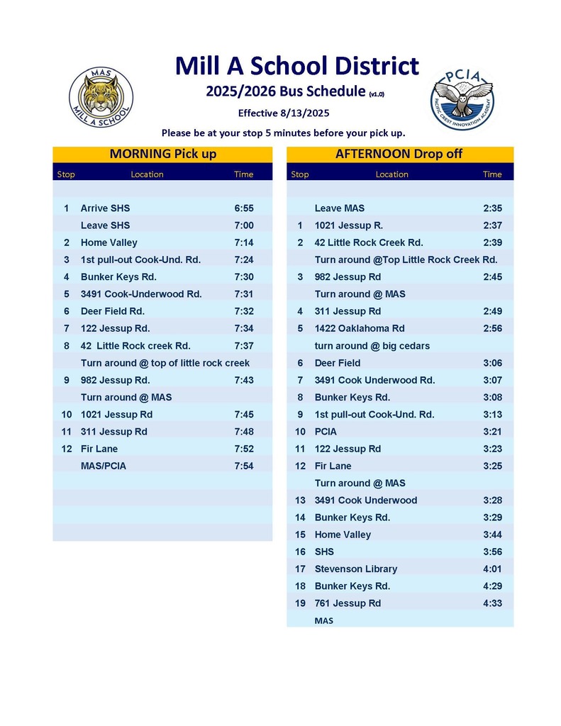 Bus Schedule