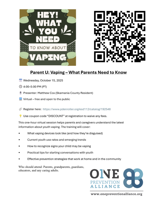 ParentU Vaping Flier