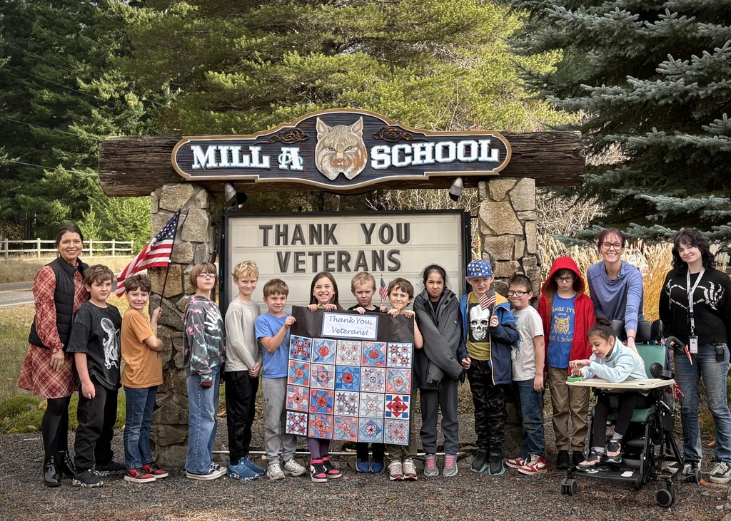 Elementary Students Celebrating Veterans Day