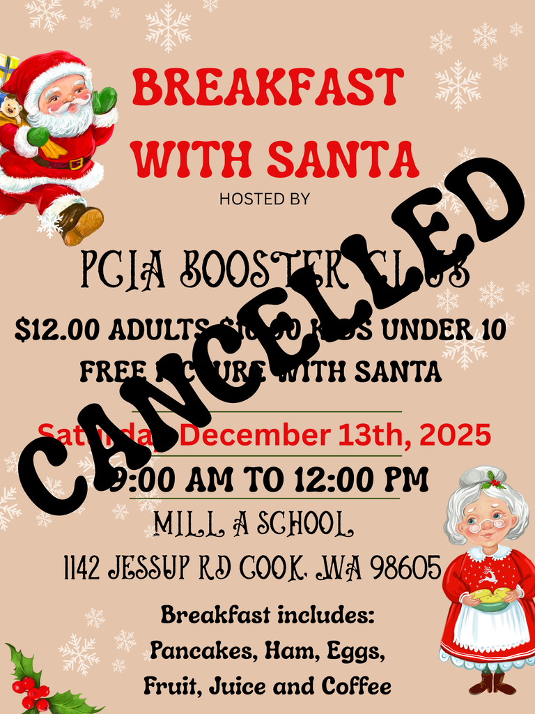 BREAKFAST WITH SANTA CANCELLED