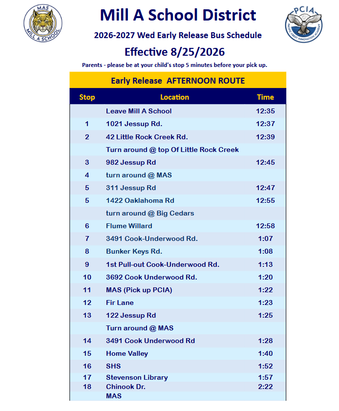 bus schedules