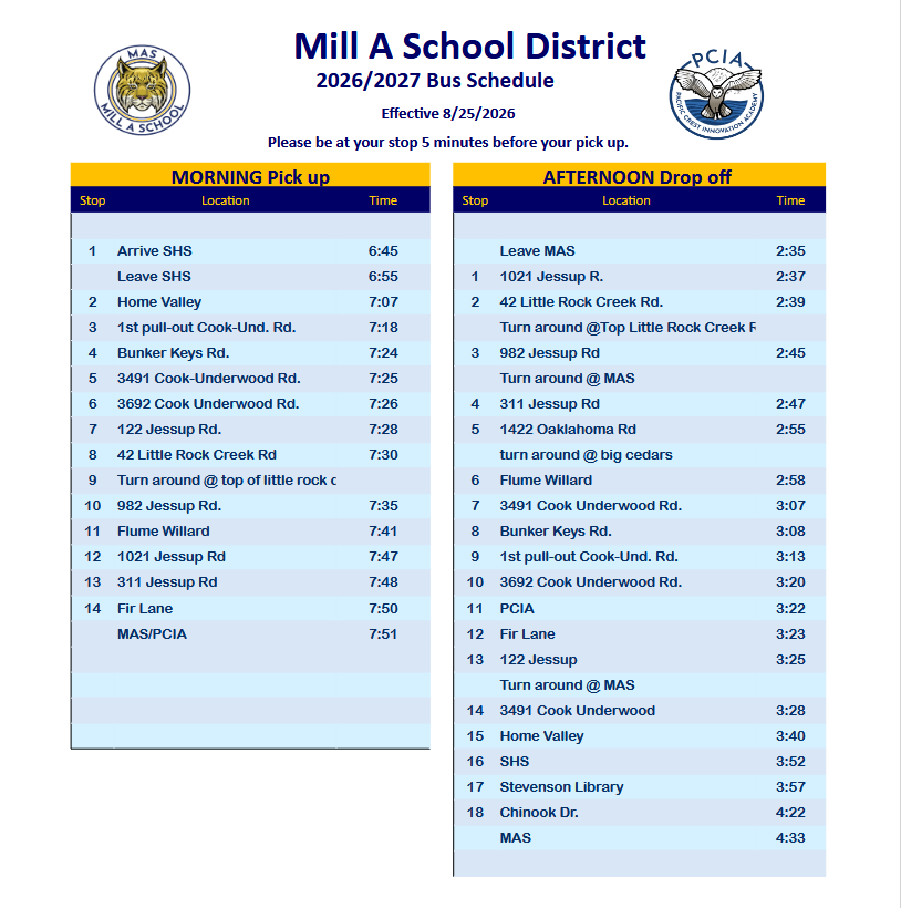 bus schedule