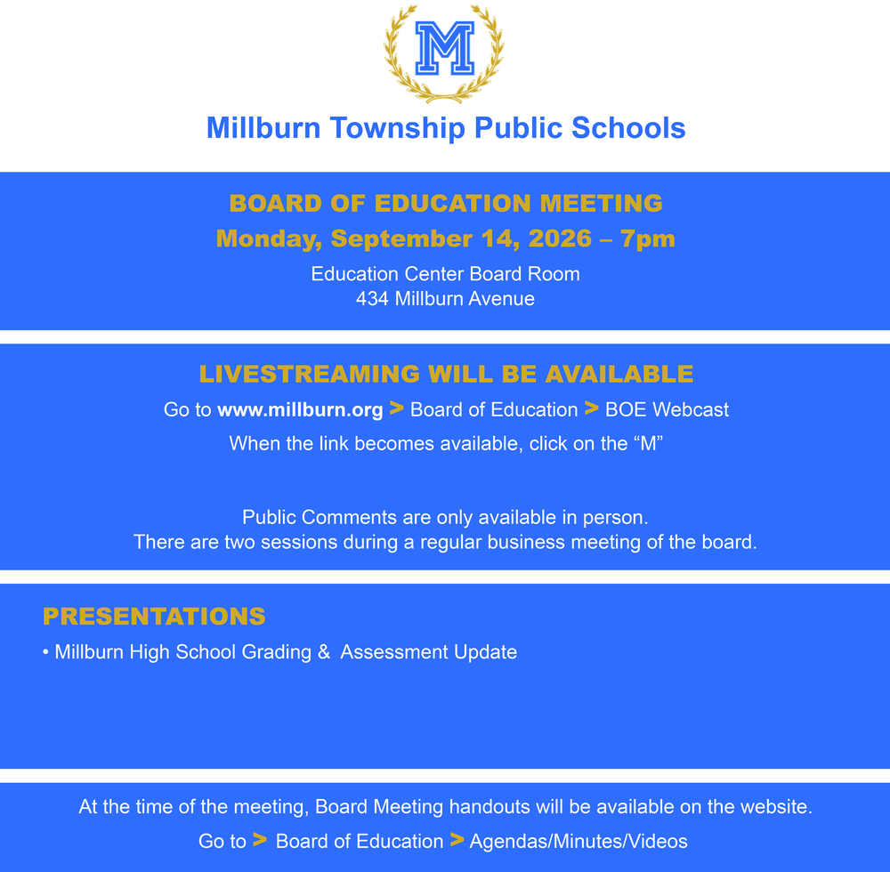 Board of Education Meeting 8/14/26