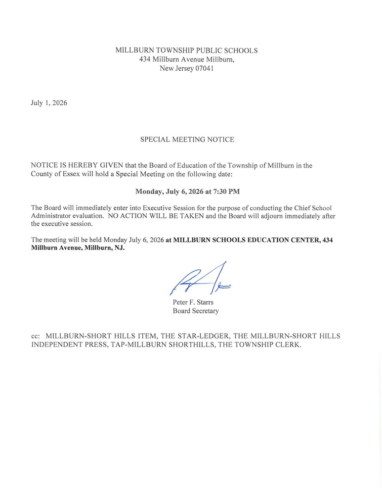 Special Meeting - July 6, 2026