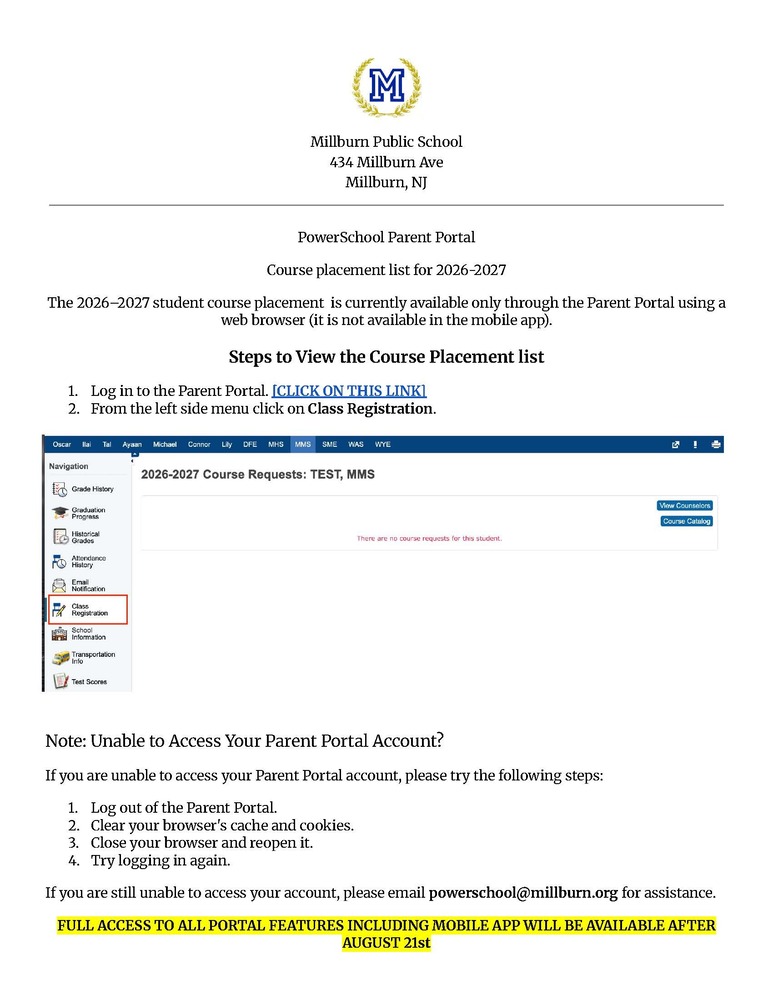 Power School Parent Portal