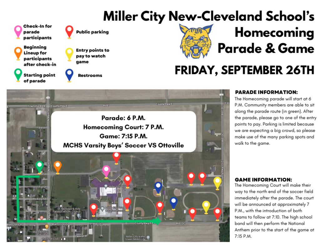 Parade Route and Parking Info. 