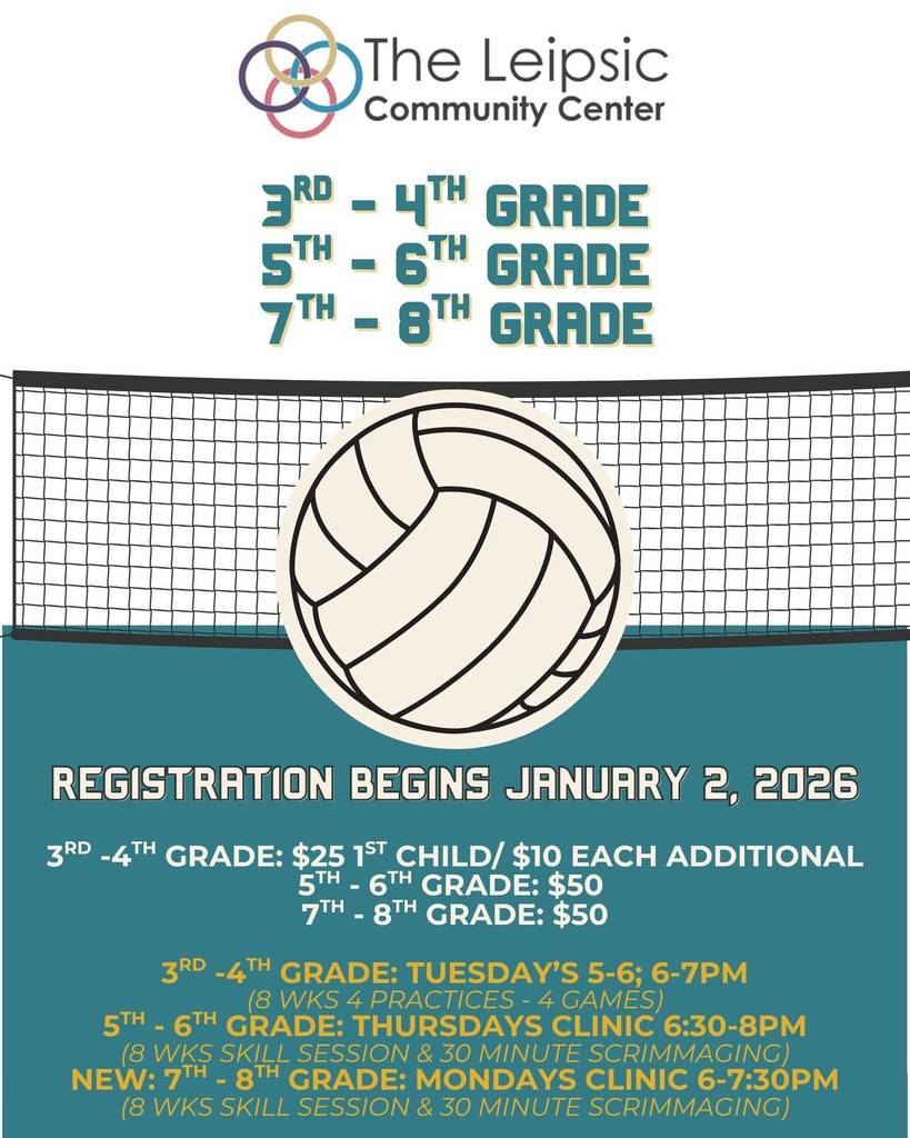 Leipsic Community Center Volleyball Registration