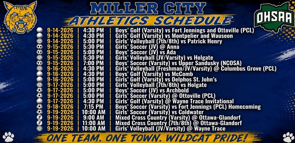 This week's schedule