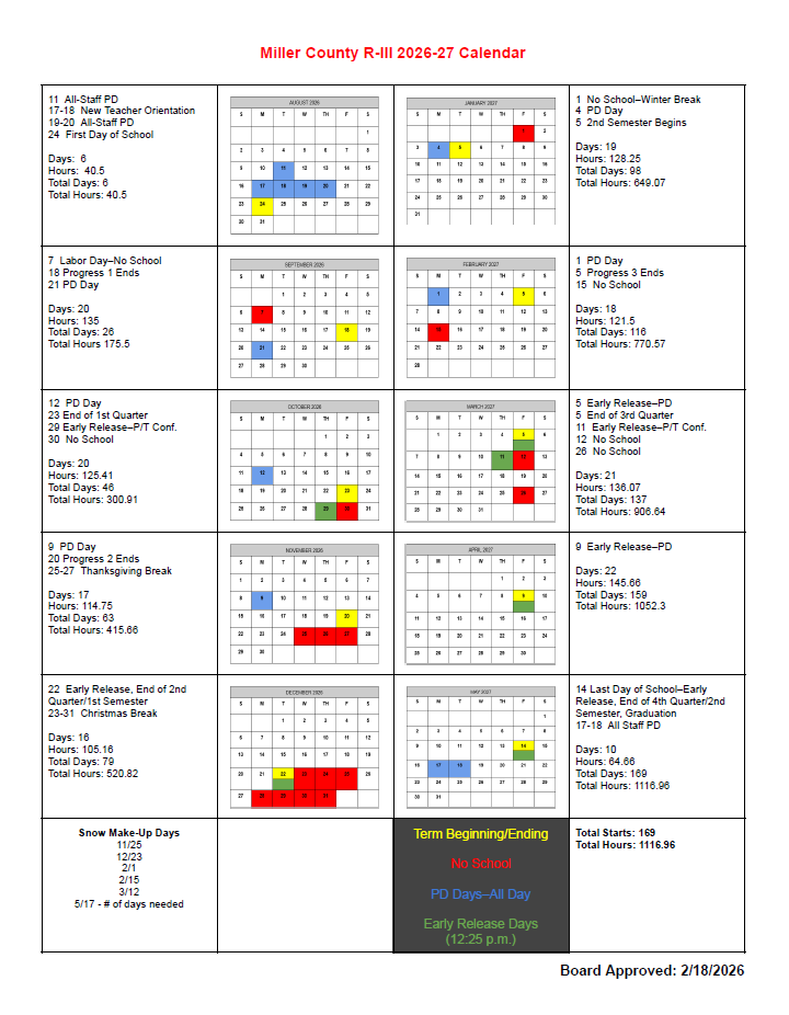 26-27 Calendar