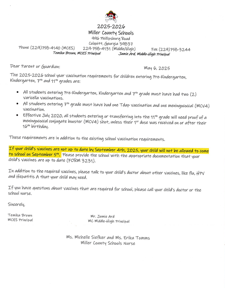 Immunization information