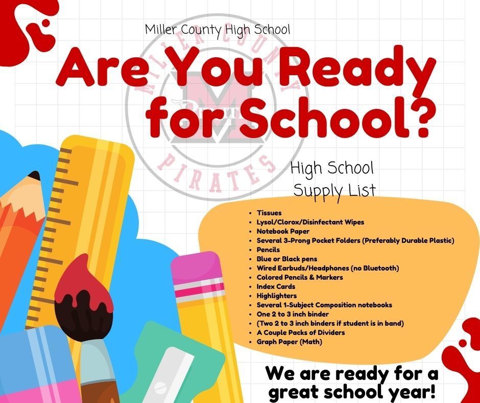 High School Supply List