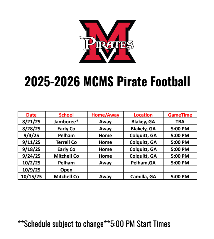 updated football schedule