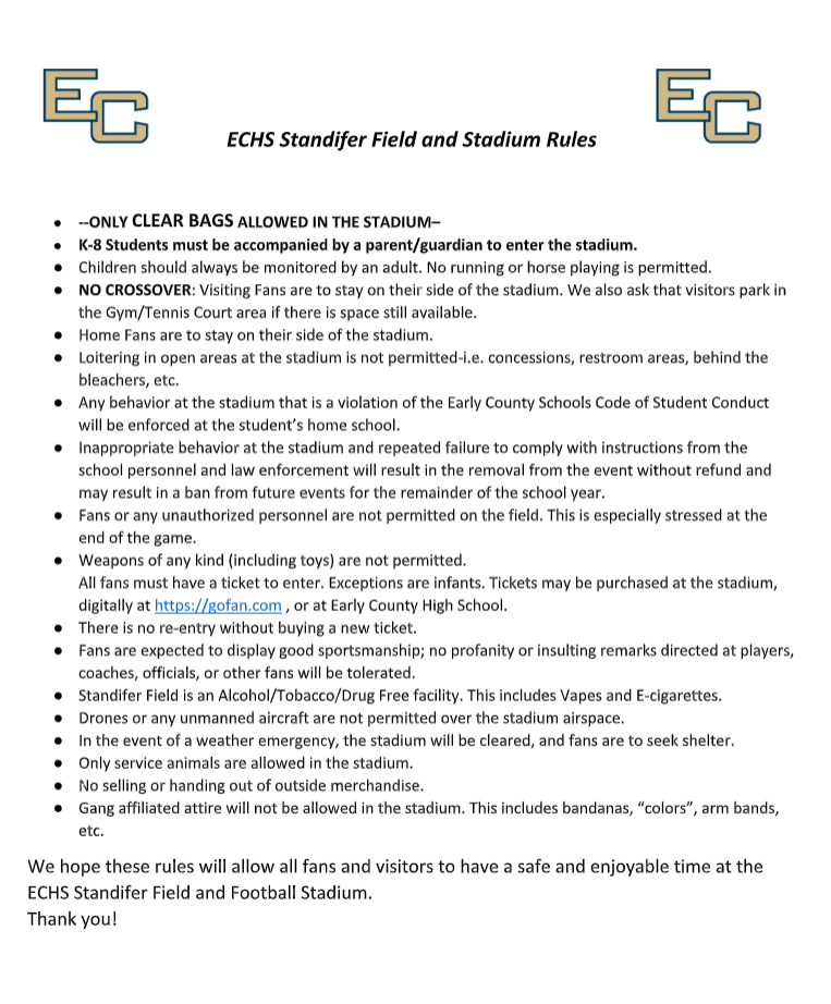 stadium rules