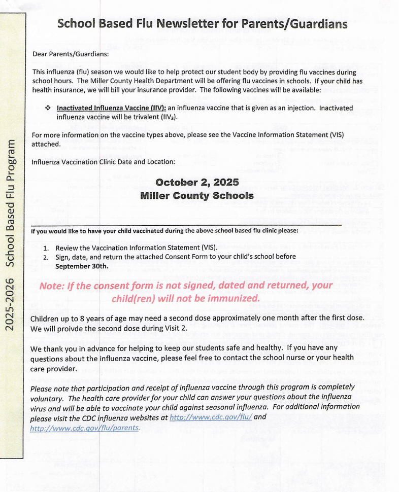 school based flu info
