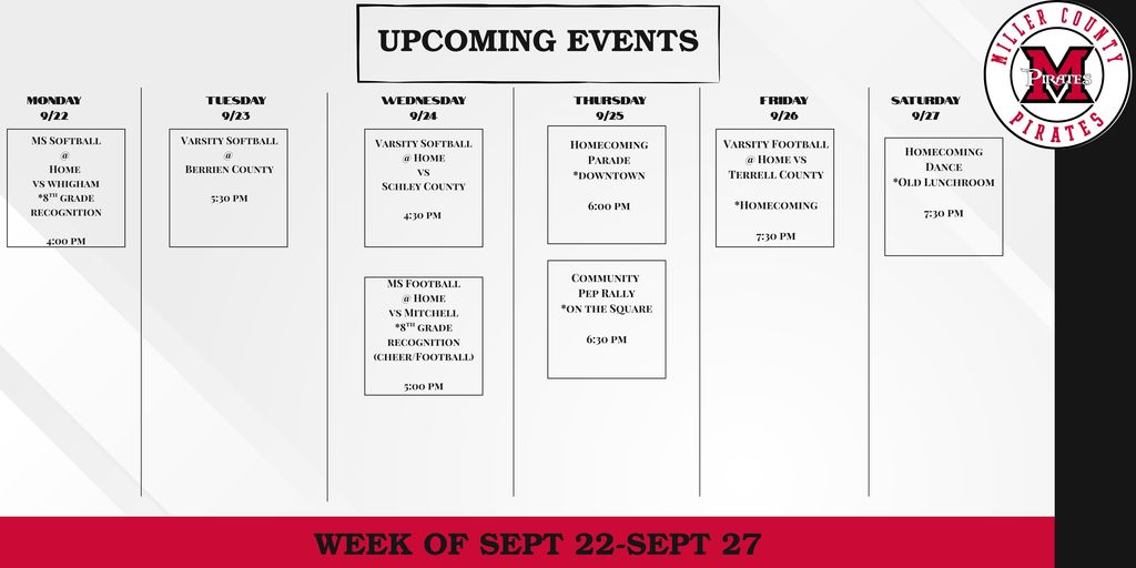 events for week