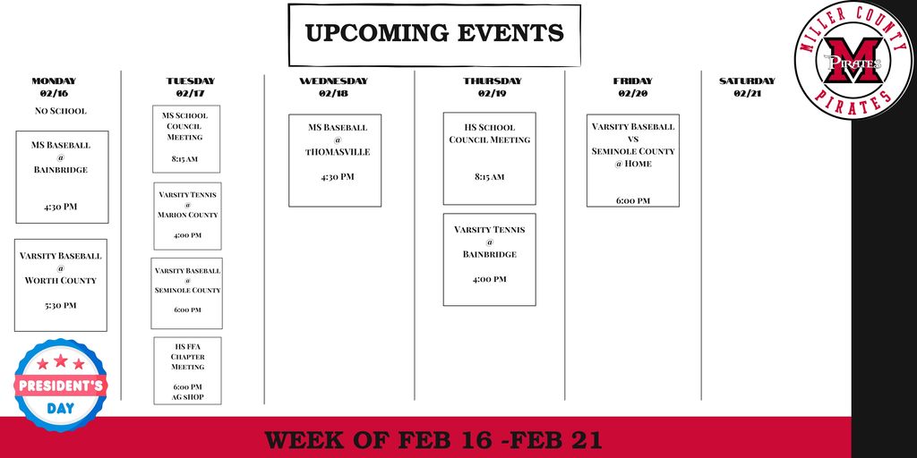 events for the week