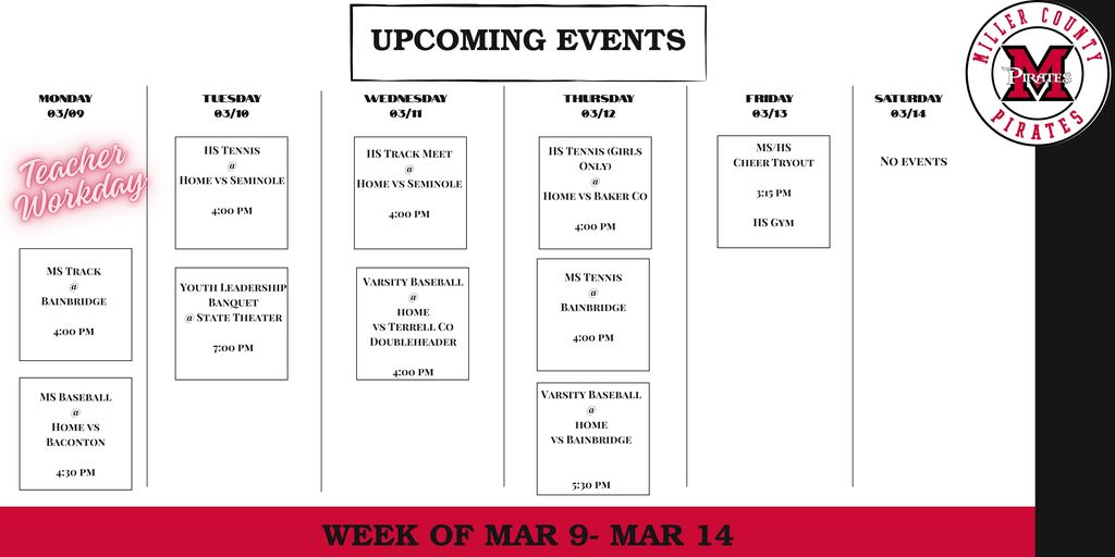events for the week