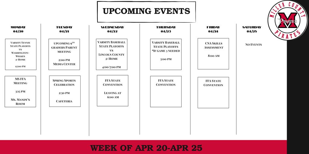 upcoming events