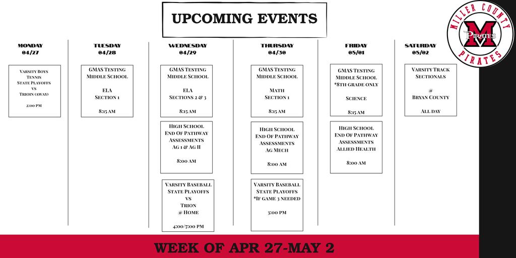 events of the week