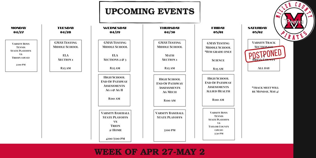 weekly events
