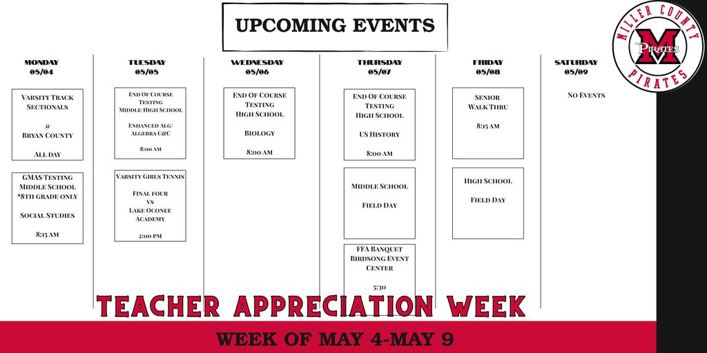events of the week