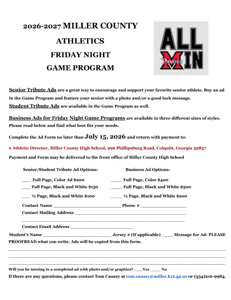 game program ad