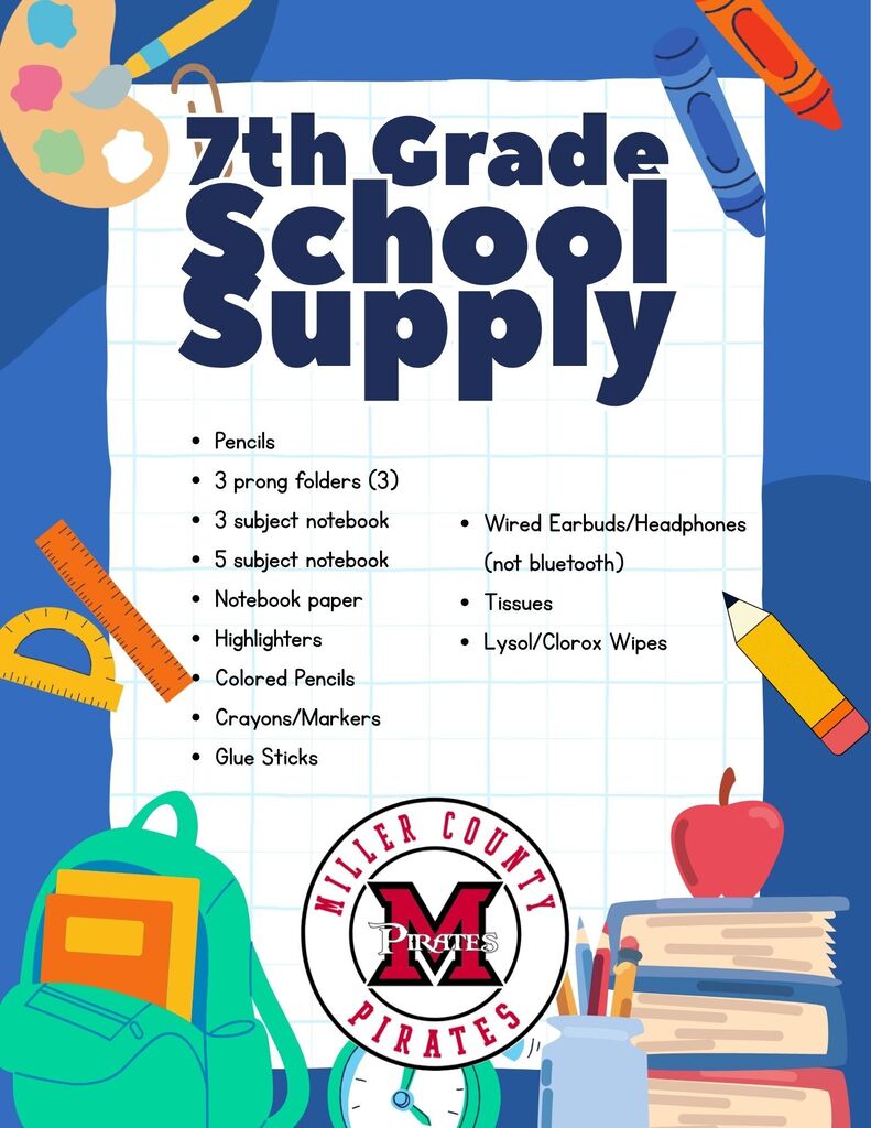 7th grade supply