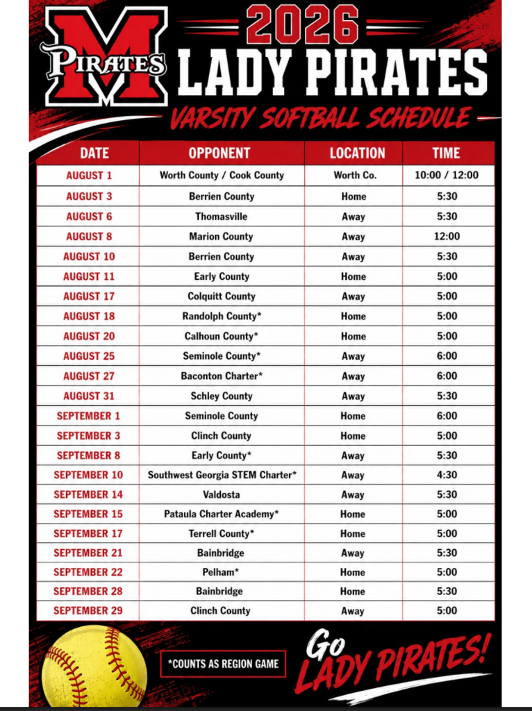 Varsity Softball Schedule