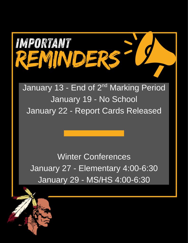 Black background with important dates, three feathered indian logo 