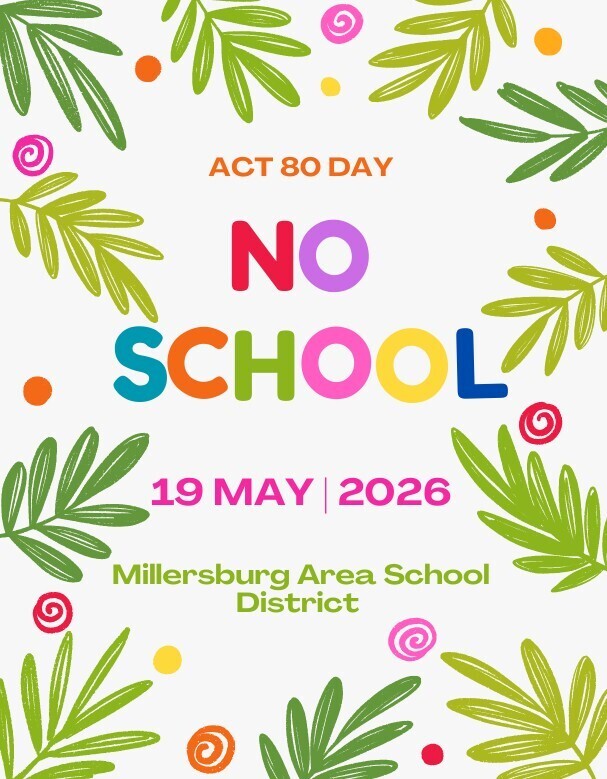 Dear Families, This is a reminder that there will be no school for students tomorrow, Tuesday, May 19, due to a scheduled Act 80 day for staff professional development. Classes will resume on Wednesday, May 20, following the regular schedule. Thank you for your continued support. Sincerely,