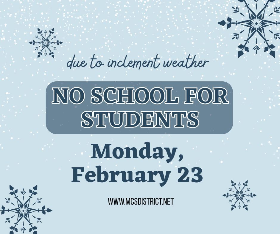 No School on February 23, 2026