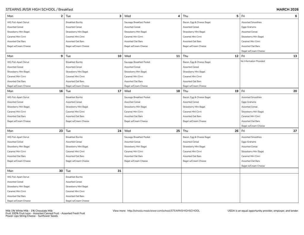 SHS March 26 Breakfast