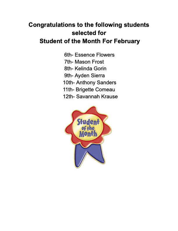 student of month 