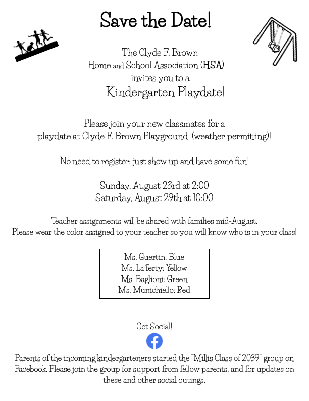 Kindergarten playdates 26/27