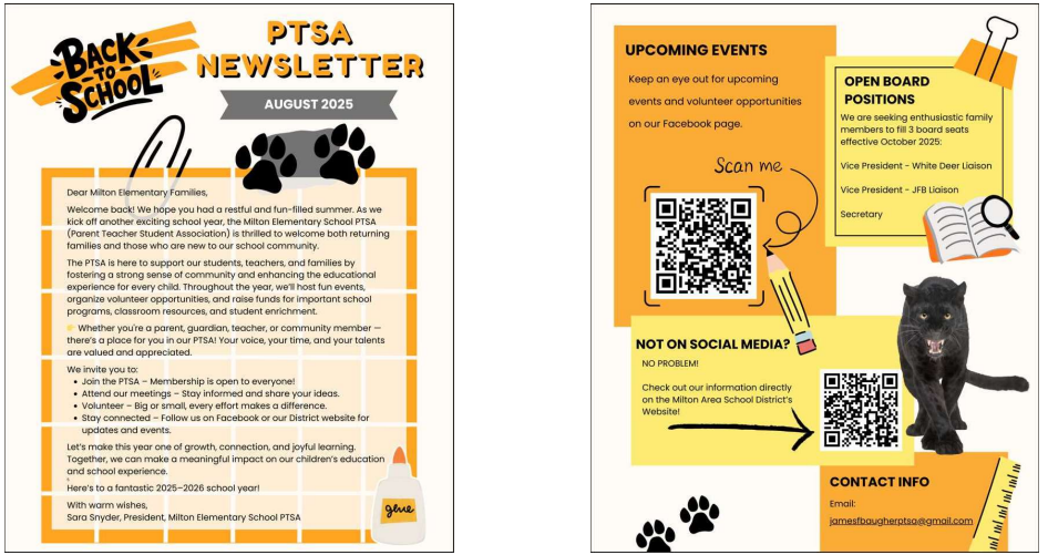 PTSA August Newsletter