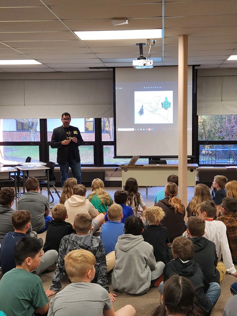 Carlos speaking to 5th grade. 