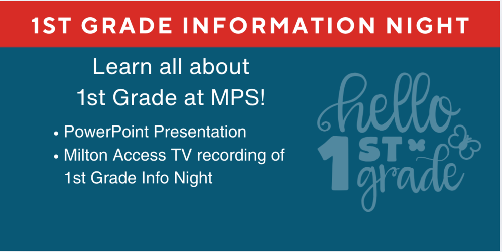 1st grade info night