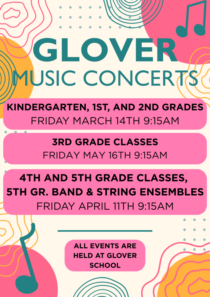 Glover Music concert details