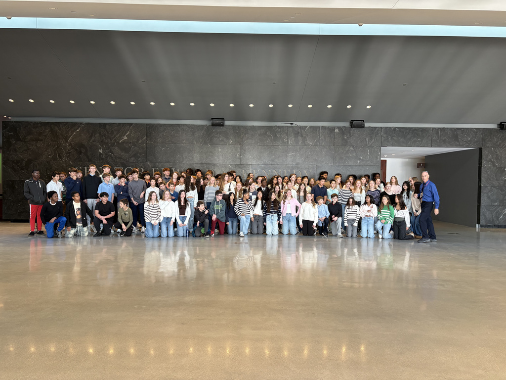 Pierce 8th grade visits the Kennedy Institute