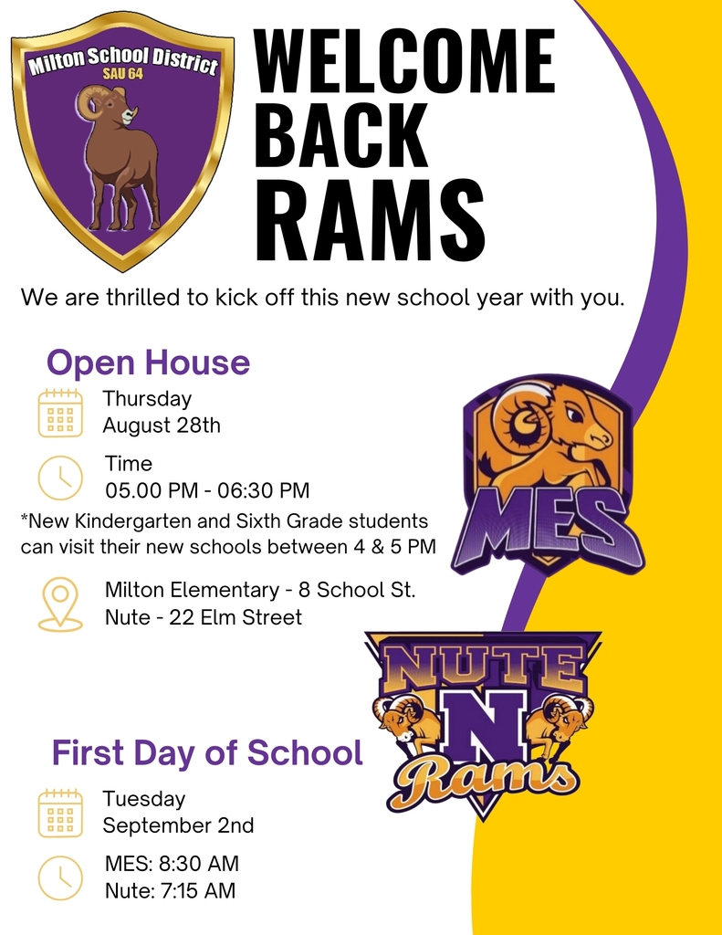Milton School District Welcome Back Poster