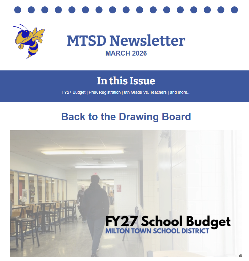 MTSD March Newsletter