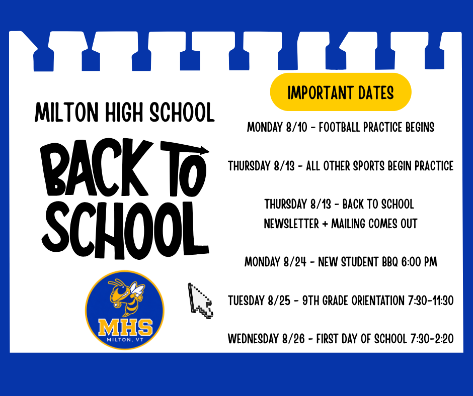 Back to School Schedule