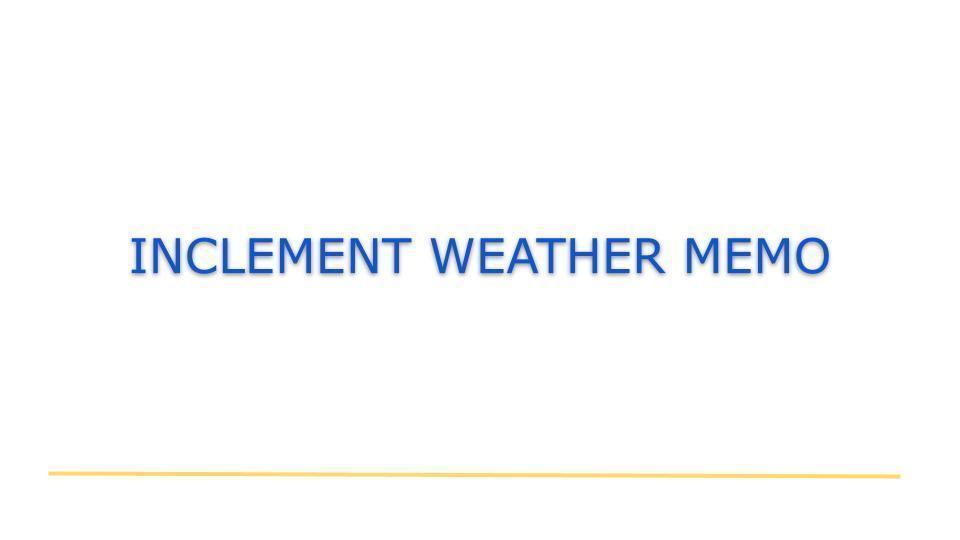 Inclement weather header