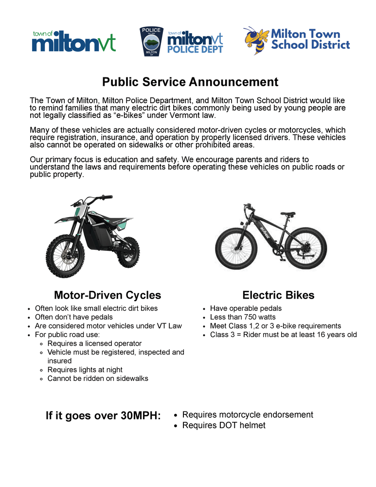 PSA - E-Bikes
