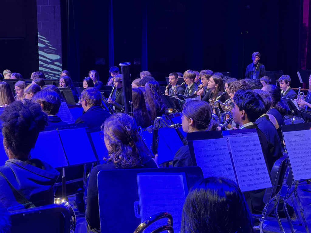 Band students performing