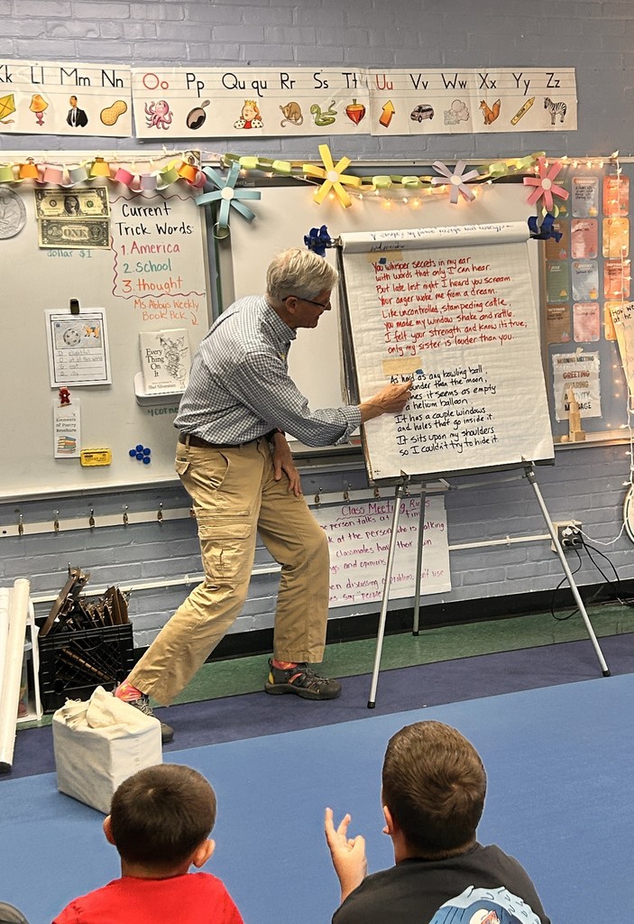 Ted brainstorming with students