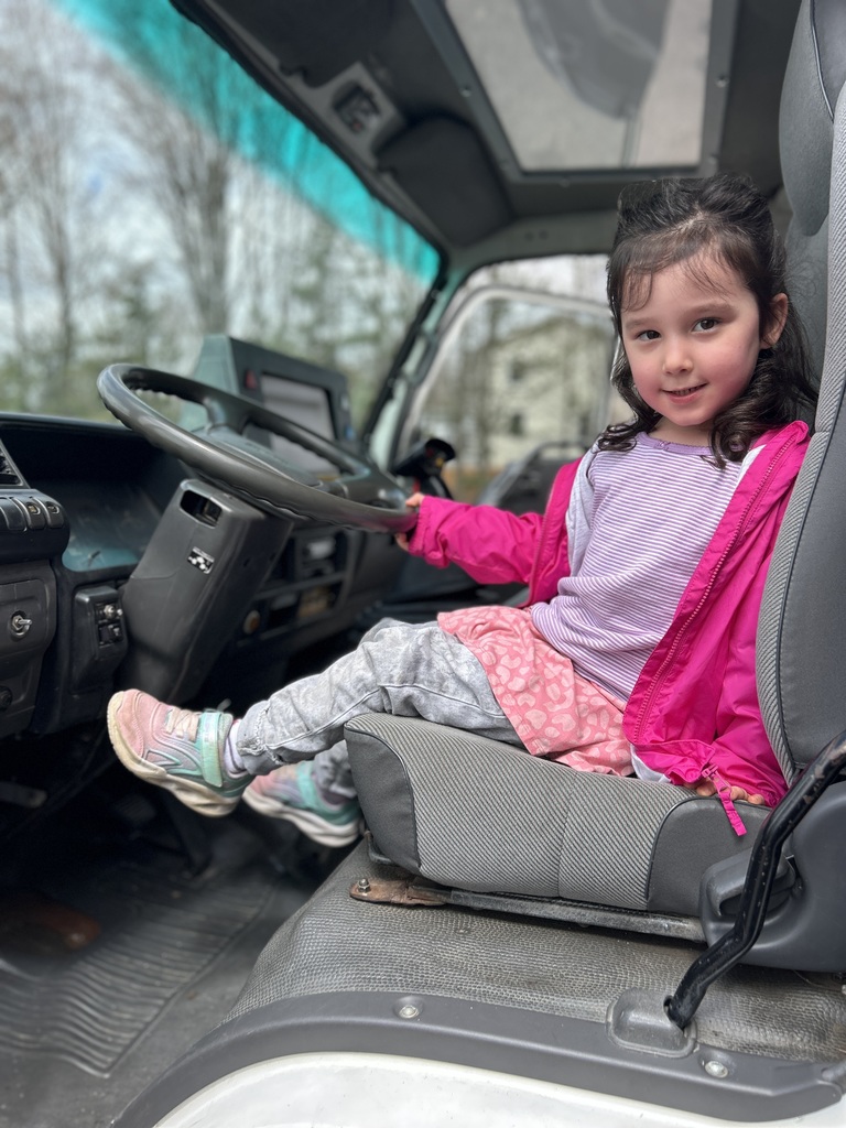 Student driving the truck